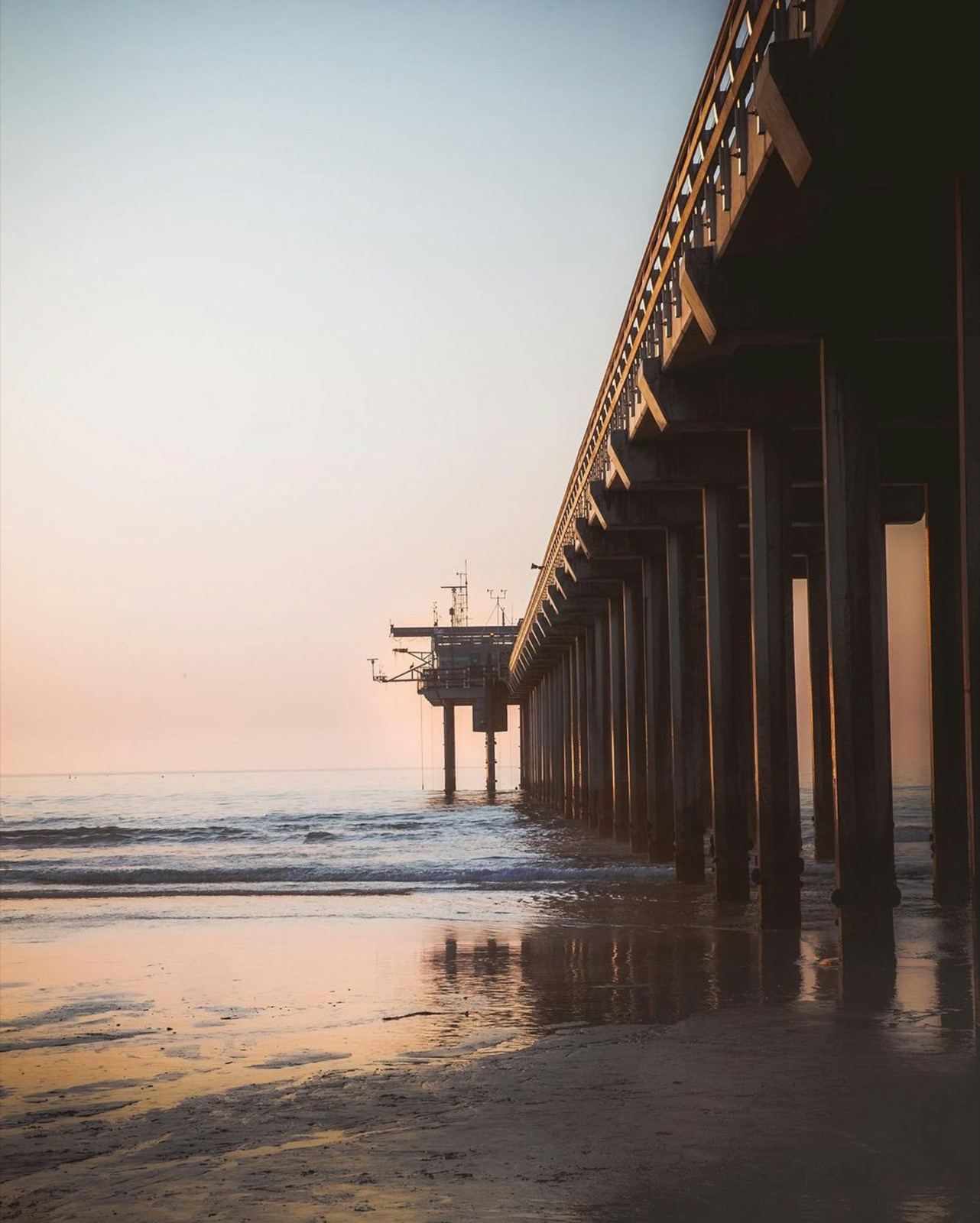 The La Jolla Pier at sunset
